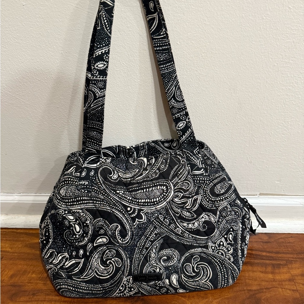 Vera Bradley Three Compartment Black and White Paisley Women's Bag